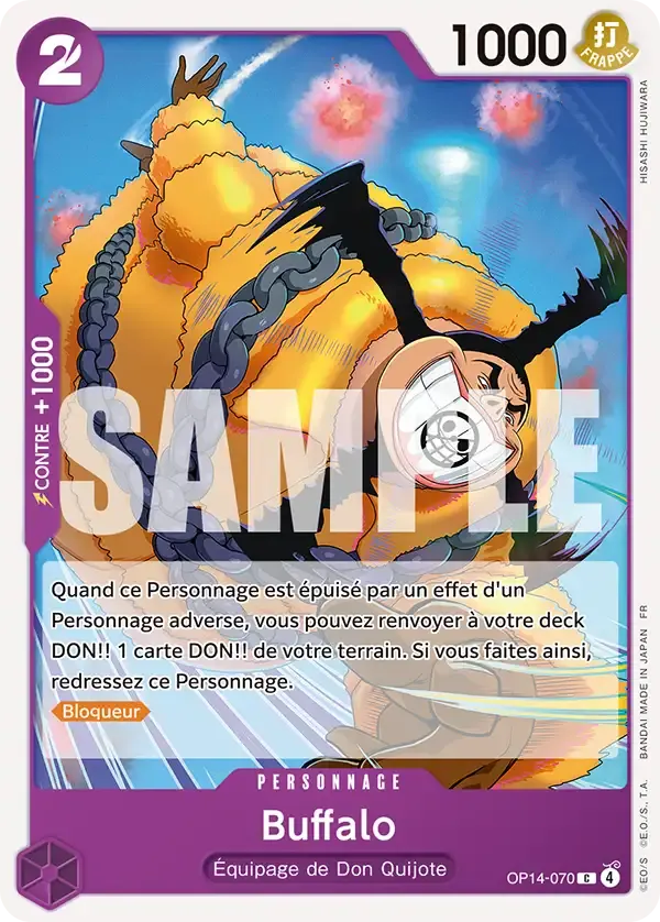 Buffalo — carte One Piece TCG OP14-070 (Les Sept de La Mer d'Azur)