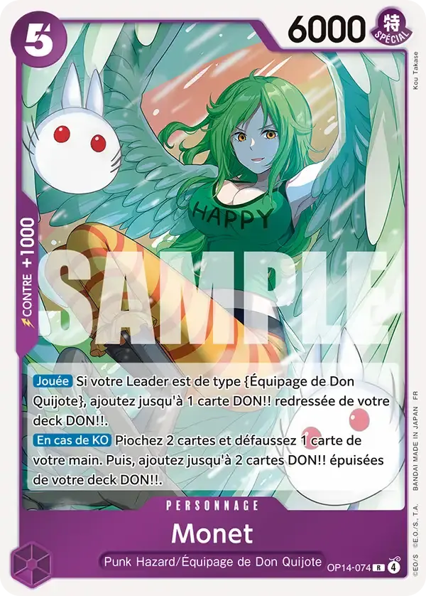 Monet — carte One Piece TCG OP14-074 (Les Sept de La Mer d'Azur)