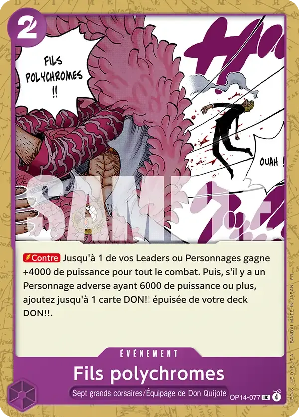 Fils polychromes — carte One Piece TCG OP14-077 (Les Sept de La Mer d'Azur)