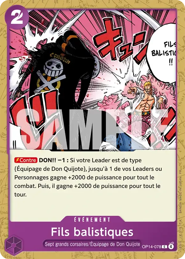 Fils balistiques — carte One Piece TCG OP14-078 (Les Sept de La Mer d'Azur)