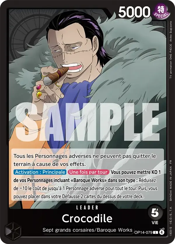 Crocodile — carte One Piece TCG OP14-079 (Les Sept de La Mer d'Azur)