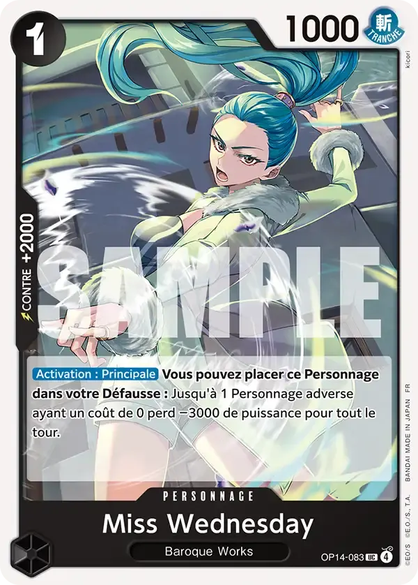 Miss Wednesday — carte One Piece TCG OP14-083 (Les Sept de La Mer d'Azur)