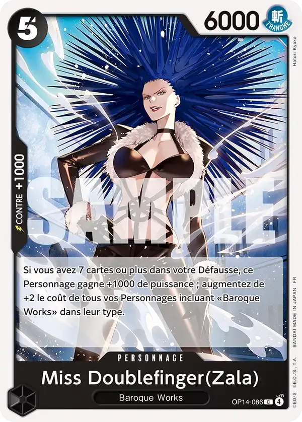 Miss Doublefinger(Zala) — carte One Piece TCG OP14-086 (Les Sept de La Mer d'Azur)