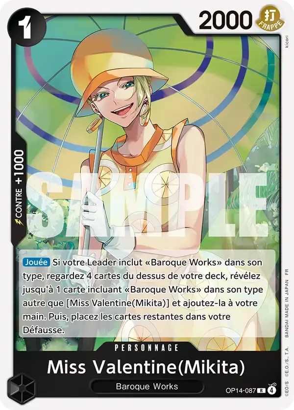 Miss Valentine(Mikita) — carte One Piece TCG OP14-087 (Les Sept de La Mer d'Azur)