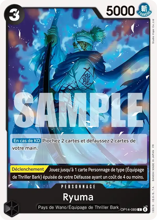 Ryuma — carte One Piece TCG OP14-089 (Les Sept de La Mer d'Azur)