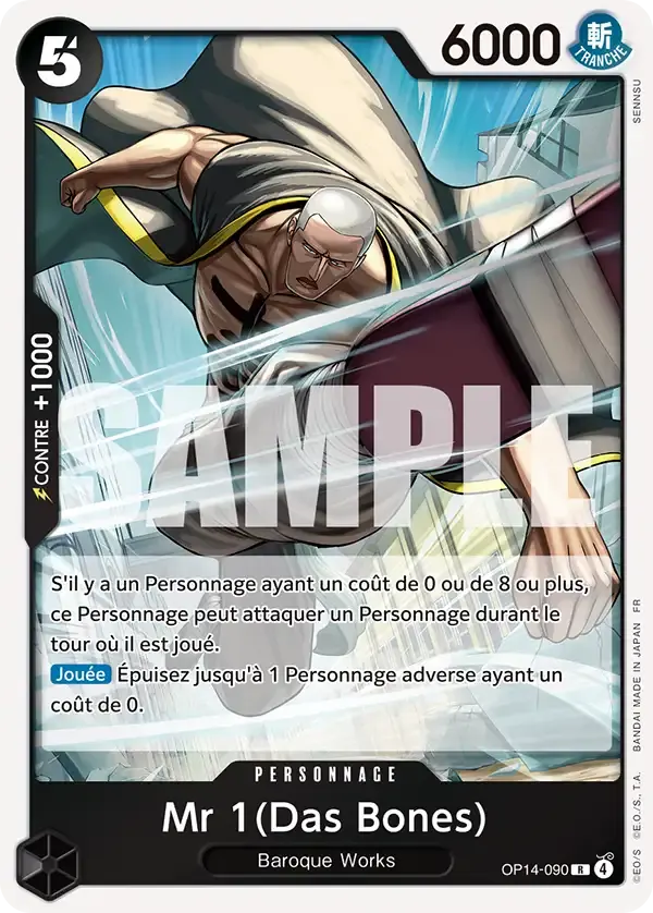Mr 1(Das Bones) — carte One Piece TCG OP14-090 (Les Sept de La Mer d'Azur)