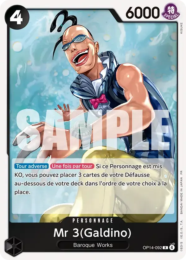 Mr 3(Galdino) — carte One Piece TCG OP14-092 (Les Sept de La Mer d'Azur)
