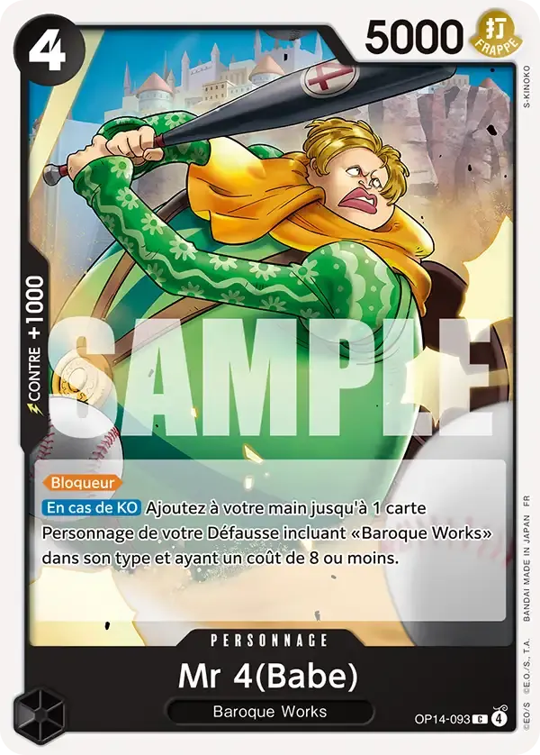 Mr 4(Babe) — carte One Piece TCG OP14-093 (Les Sept de La Mer d'Azur)