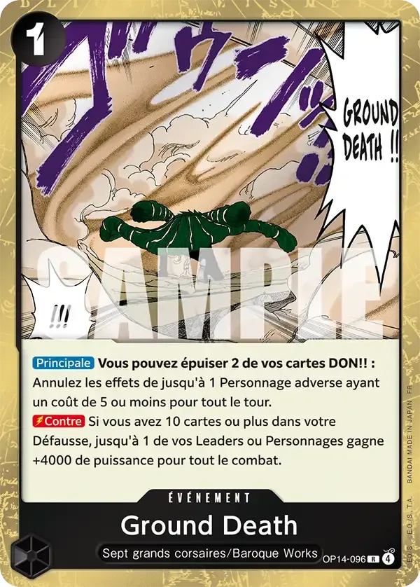Ground Death — carte One Piece TCG OP14-096 (Les Sept de La Mer d'Azur)