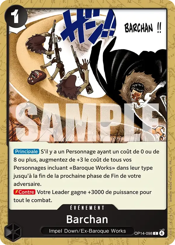 Barchan — carte One Piece TCG OP14-098 (Les Sept de La Mer d'Azur)