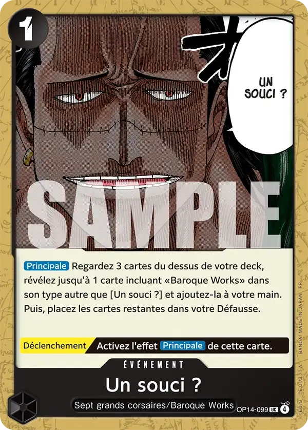 Un souci ? — carte One Piece TCG OP14-099 (Les Sept de La Mer d'Azur)