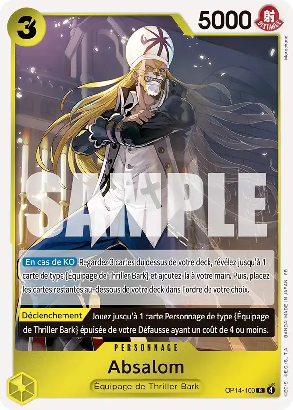 Absalom — carte One Piece TCG OP14-100 (Les Sept de La Mer d'Azur)