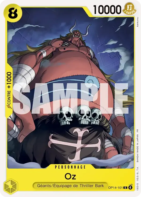 Oz — carte One Piece TCG OP14-101 (Les Sept de La Mer d'Azur)