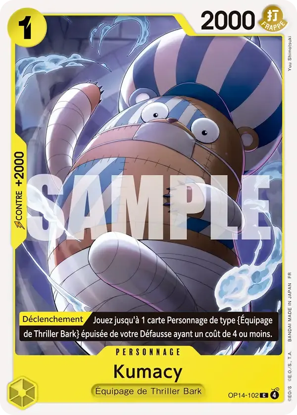 Kumacy — carte One Piece TCG OP14-102 (Les Sept de La Mer d'Azur)