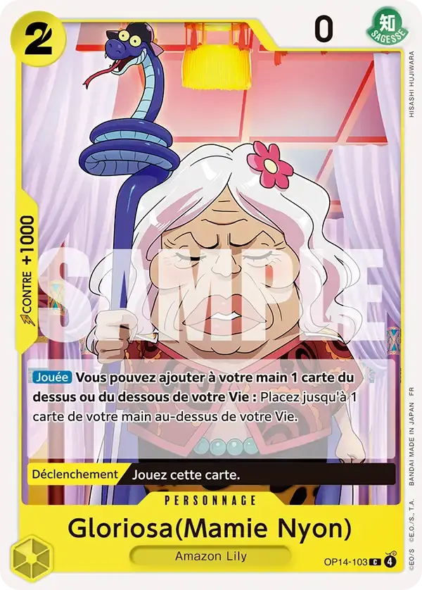 Gloriosa(Mamie Nyon) — carte One Piece TCG OP14-103 (Les Sept de La Mer d'Azur)