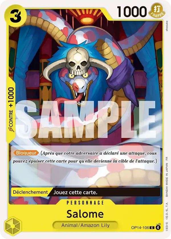 Salome — carte One Piece TCG OP14-106 (Les Sept de La Mer d'Azur)