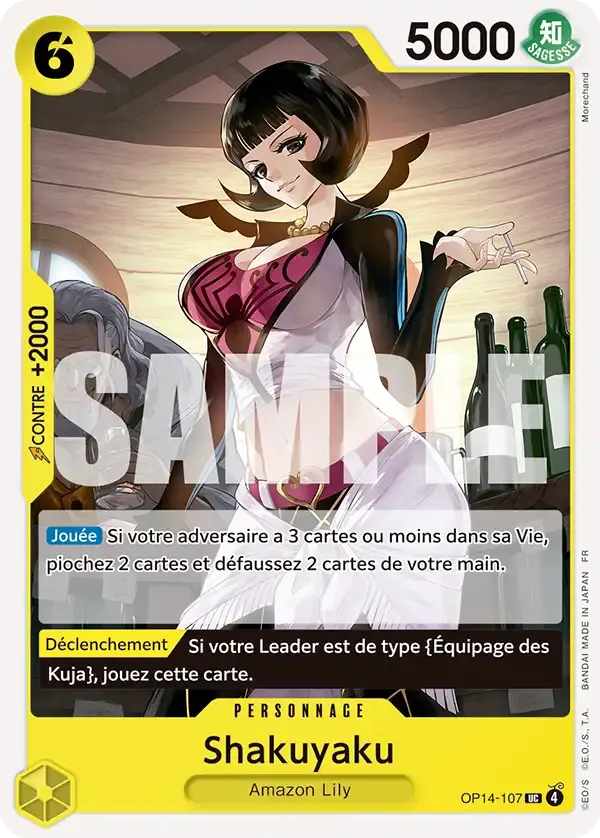 Shakuyaku — carte One Piece TCG OP14-107 (Les Sept de La Mer d'Azur)