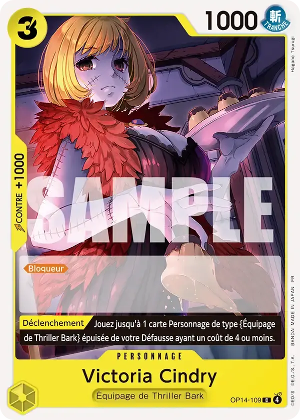 Victoria Cindry — carte One Piece TCG OP14-109 (Les Sept de La Mer d'Azur)