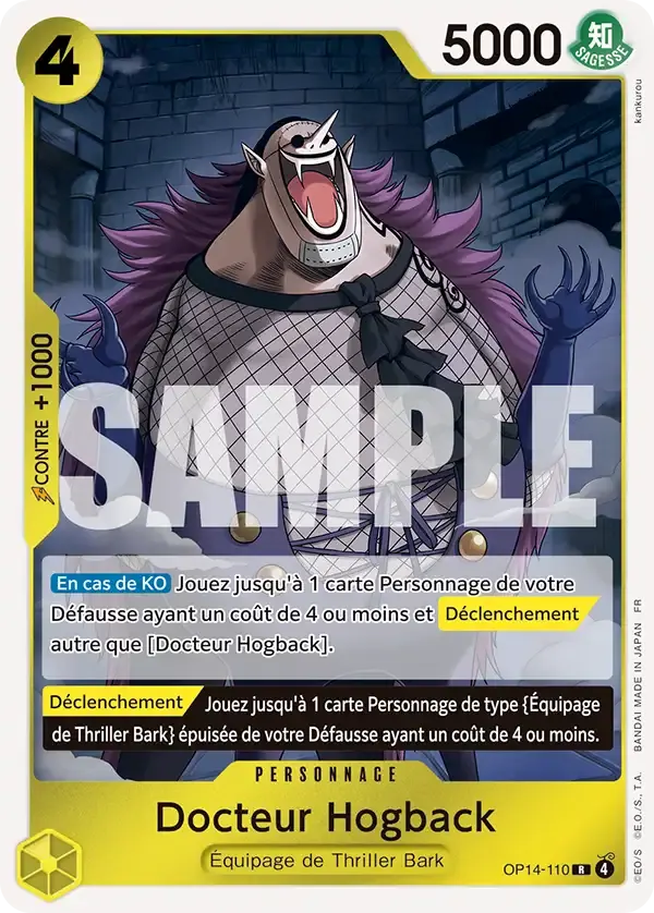 Docteur Hogback — carte One Piece TCG OP14-110 (Les Sept de La Mer d'Azur)
