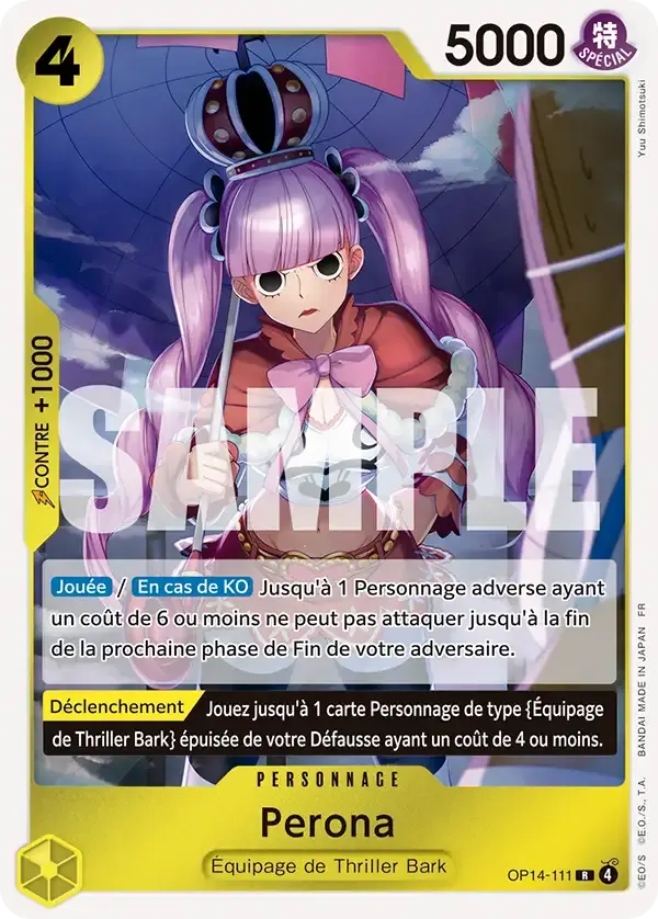Perona — carte One Piece TCG OP14-111 (Les Sept de La Mer d'Azur)
