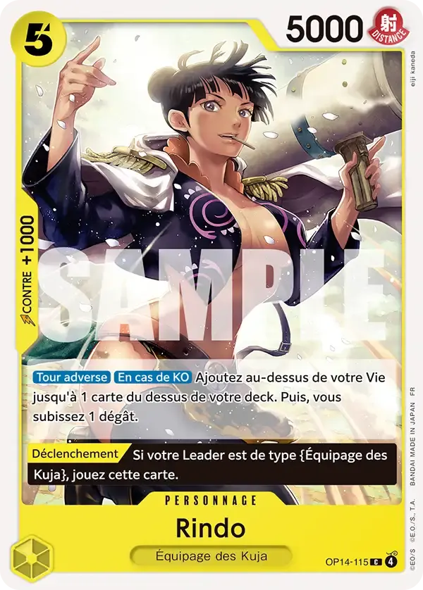 Rindo — carte One Piece TCG OP14-115 (Les Sept de La Mer d'Azur)