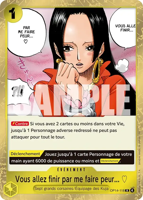 Vous allez finir par me faire peur... ♡ — carte One Piece TCG OP14-118 (Les Sept de La Mer d'Azur)