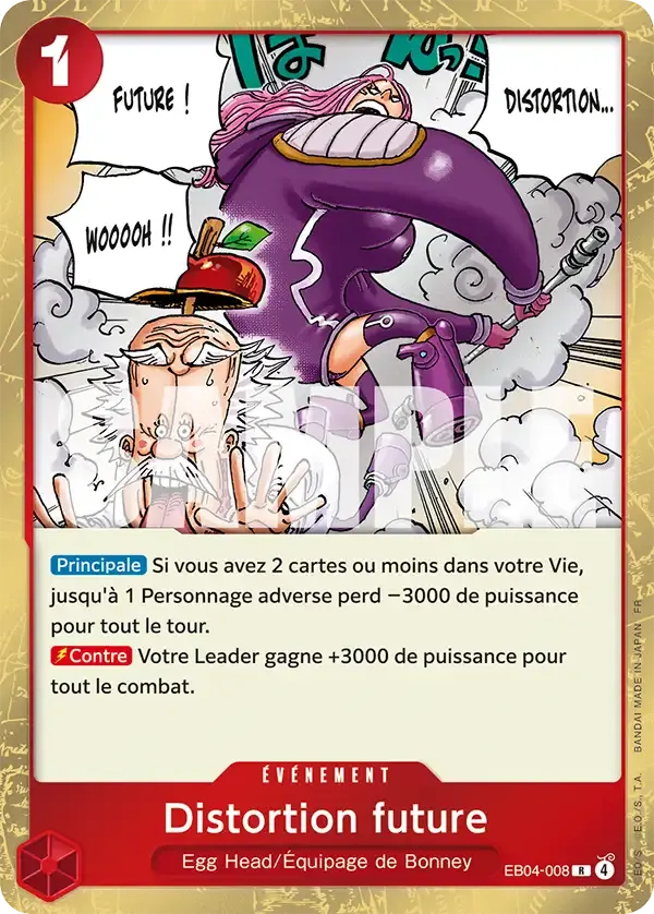 Distortion future — carte One Piece TCG EB04-008 (Aventure sur l’île de Dieu)