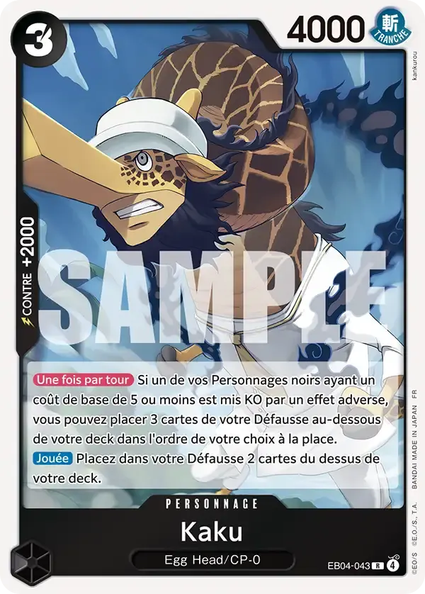 Kaku — carte One Piece TCG EB04-043 (Aventure sur l’île de Dieu)