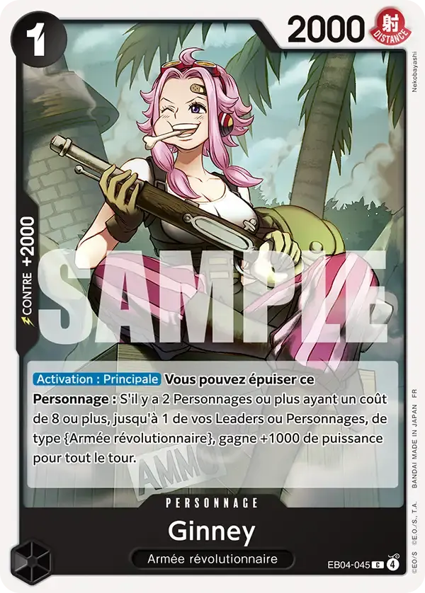 Ginney — carte One Piece TCG EB04-045 (Aventure sur l’île de Dieu)