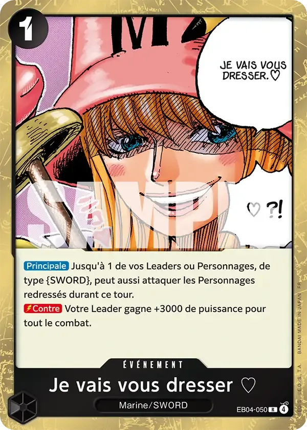 Je vais vous dresser ♡ — carte One Piece TCG EB04-050 (Aventure sur l’île de Dieu)