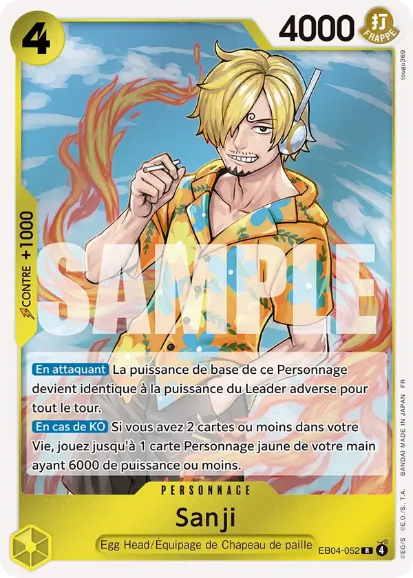 Sanji — carte One Piece TCG EB04-052 (Aventure sur l’île de Dieu)