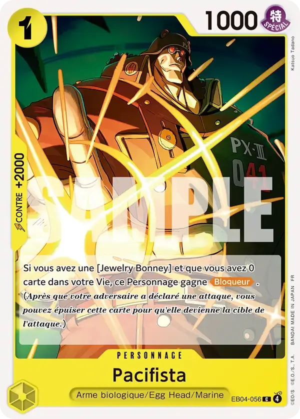 Pacifista — carte One Piece TCG EB04-056 (Aventure sur l’île de Dieu)
