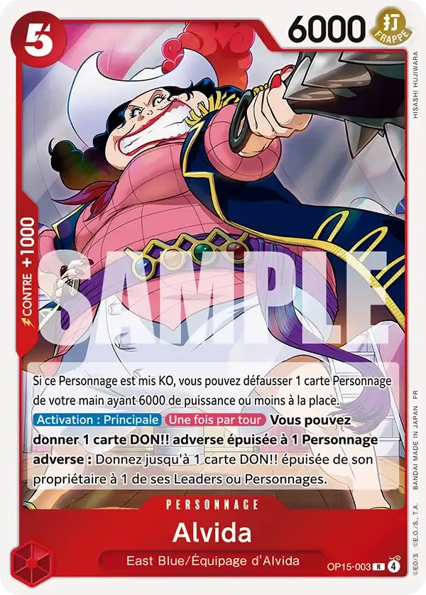 Alvida — carte One Piece TCG OP15-003 (Aventure sur l’île de Dieu)