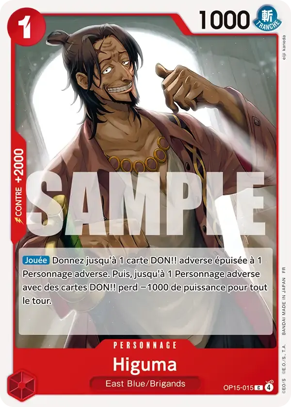 Higuma — carte One Piece TCG OP15-015 (Aventure sur l’île de Dieu)