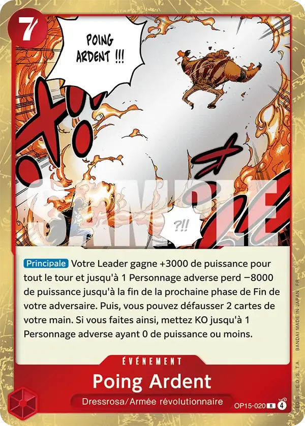 Poing Ardent — carte One Piece TCG OP15-020 (Aventure sur l’île de Dieu)