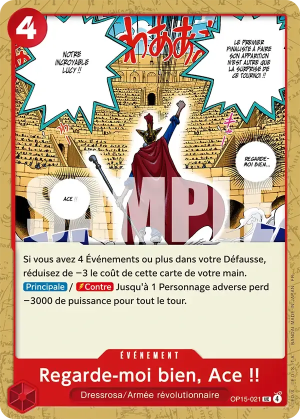 Regarde-moi bien, Ace !! — carte One Piece TCG OP15-021 (Aventure sur l’île de Dieu)