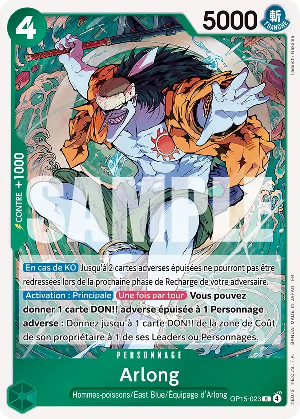 Arlong — carte One Piece TCG OP15-023 (Aventure sur l’île de Dieu)