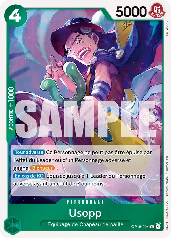 Usopp — carte One Piece TCG OP15-024 (Aventure sur l’île de Dieu)