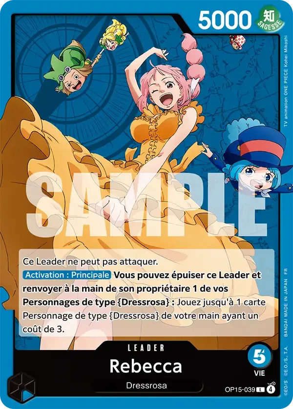 Rebecca — carte One Piece TCG OP15-039 (Aventure sur l’île de Dieu)