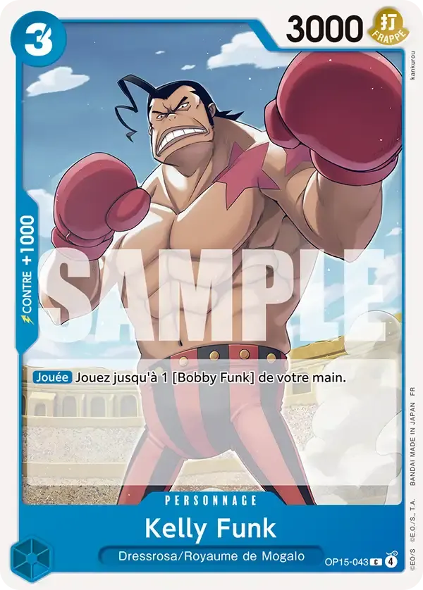 Kelly Funk — carte One Piece TCG OP15-043 (Aventure sur l’île de Dieu)
