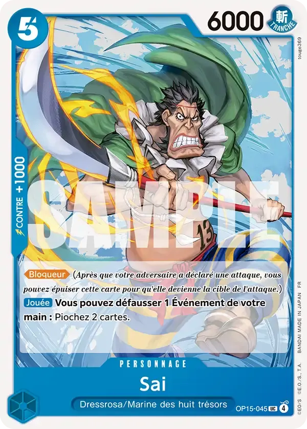 Sai — carte One Piece TCG OP15-045 (Aventure sur l’île de Dieu)