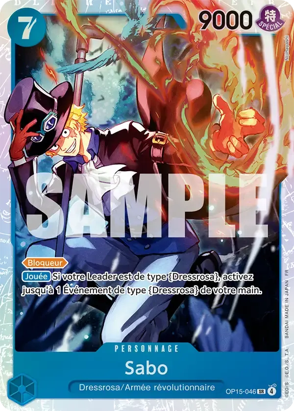 Sabo — carte One Piece TCG OP15-046 (Aventure sur l’île de Dieu)
