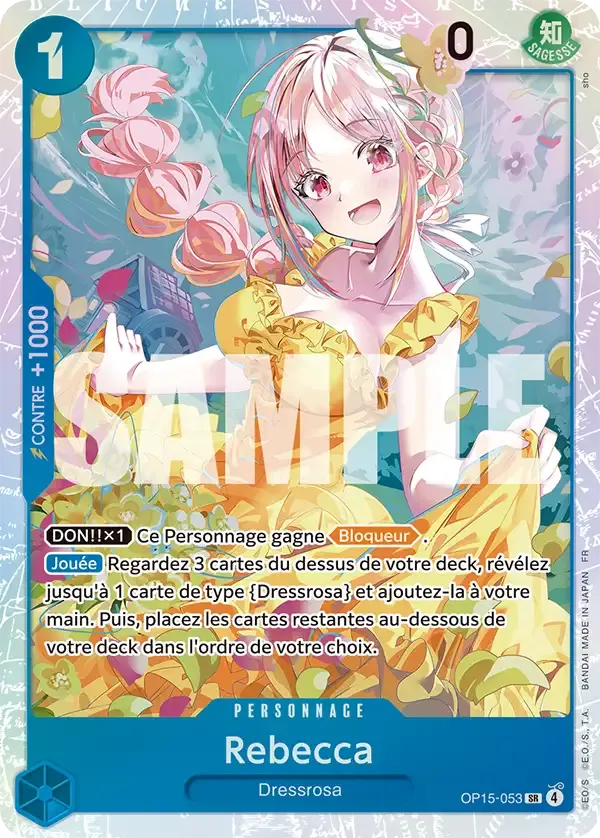 Rebecca — carte One Piece TCG OP15-053 (Aventure sur l’île de Dieu)