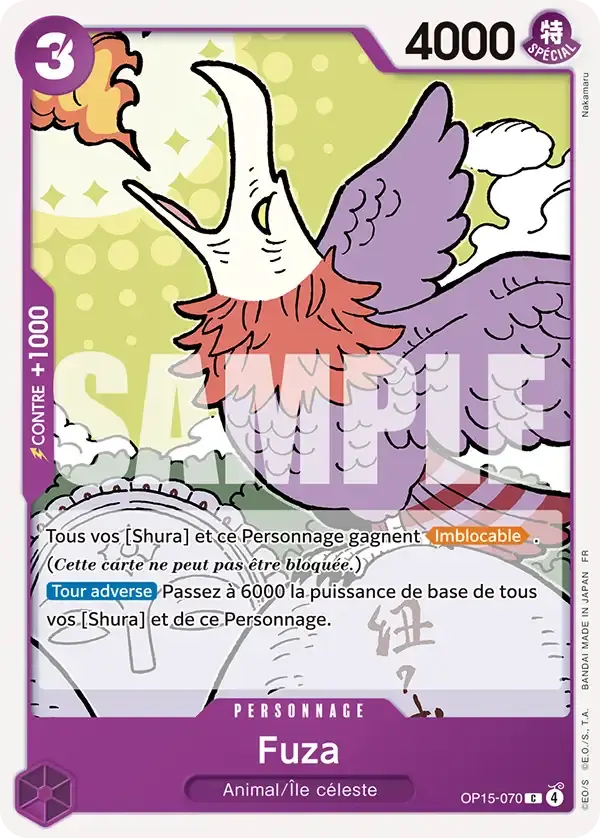 Fuza — carte One Piece TCG OP15-070 (Aventure sur l’île de Dieu)