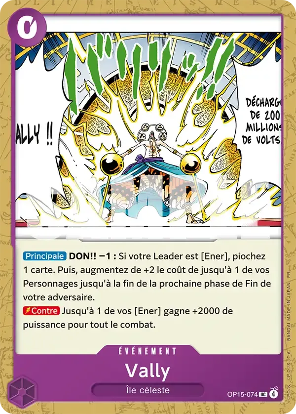 Vally — carte One Piece TCG OP15-074 (Aventure sur l’île de Dieu)