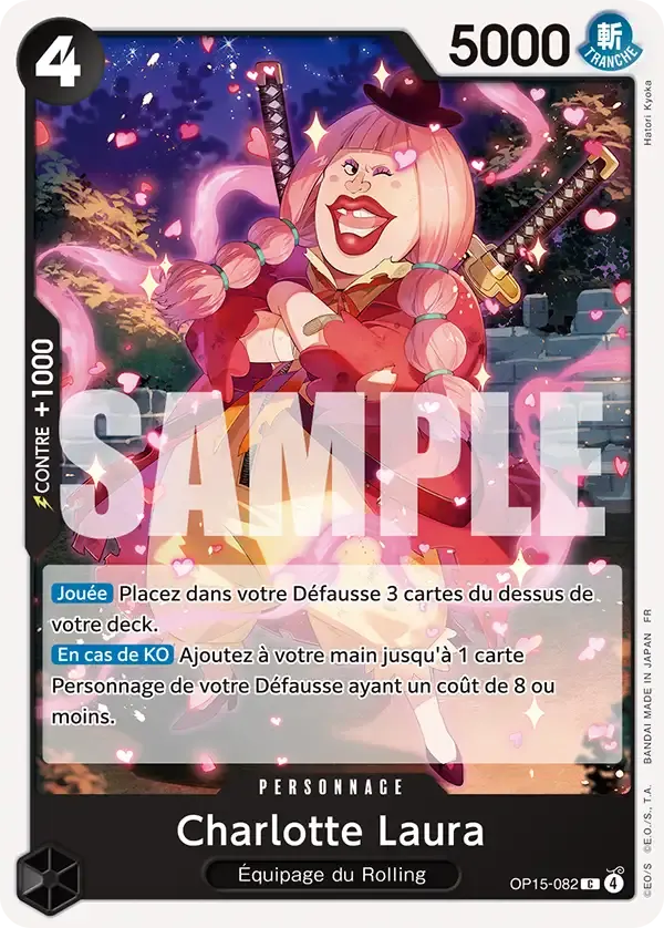 Charlotte Laura — carte One Piece TCG OP15-082 (Aventure sur l’île de Dieu)