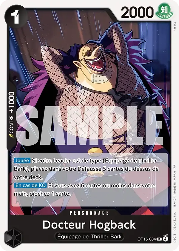 Docteur Hogback — carte One Piece TCG OP15-084 (Aventure sur l’île de Dieu)