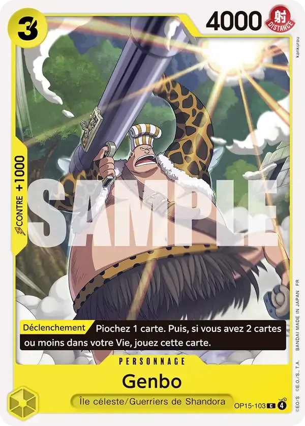 Genbo — carte One Piece TCG OP15-103 (Aventure sur l’île de Dieu)