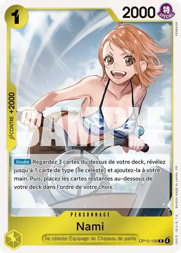 Nami — carte One Piece TCG OP15-108 (Aventure sur l’île de Dieu)