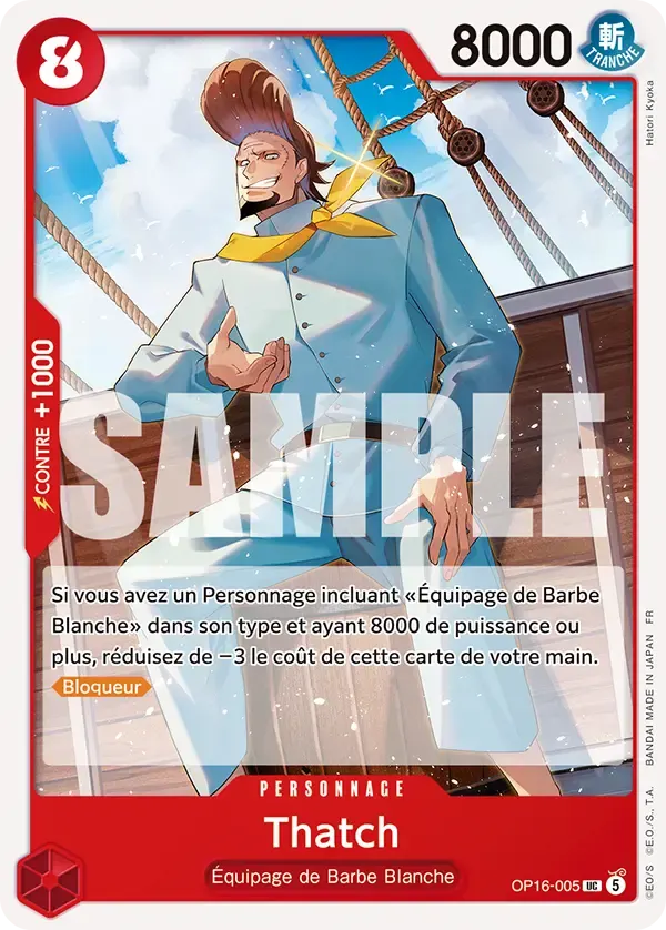 Thatch — carte One Piece TCG OP16-005 (L'Heure de la Bataille Décisive)